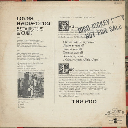 5 Stairsteps & Cubie - Love's Happening (CRS 8002) LP 1969 US Curtom｜中古LP