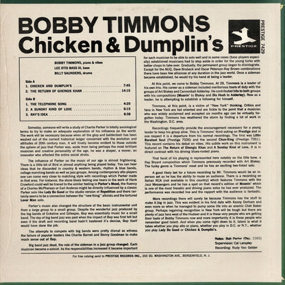 Bobby Timmons - Chicken & Dumplin's (PR7429) 1965 US Prestige｜中古LP