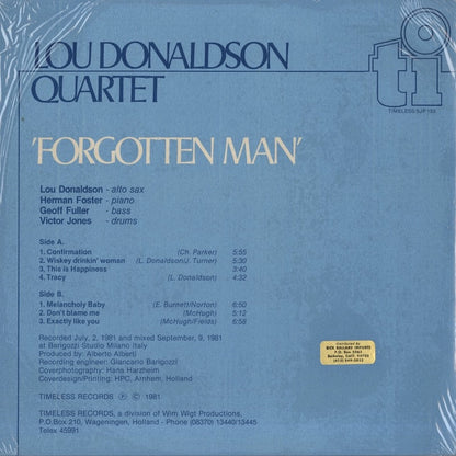 Lou Donaldson / ルー・ドナルドソン / Forgotten Man (SJP 153)