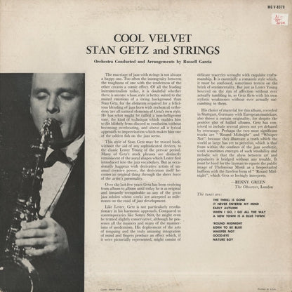 Stan Getz / スタン・ゲッツ / Cool Velvet (MG V-8379)