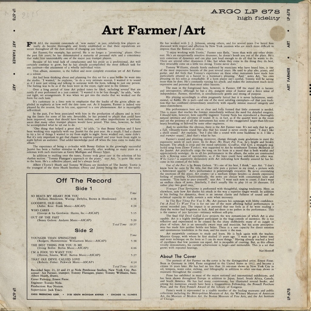 Art Farmer / アート・ファーマー / Art (CA 678)