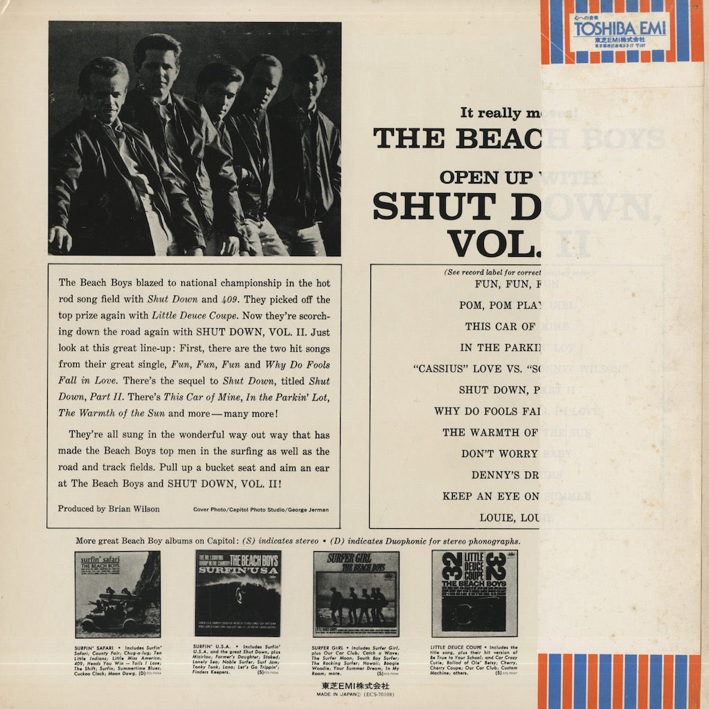 The Beach Boys / ビーチ・ボーイズ / Shut Down Volume 2 (ECS-70108)
