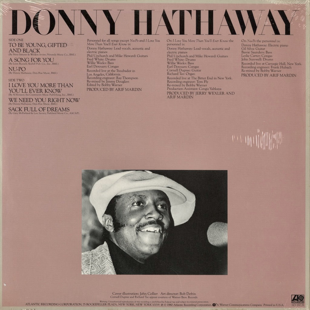 Donny Hathaway - In Performance (SD 19278) LP 1980 US Atlantic｜中古LP 未開封シールド