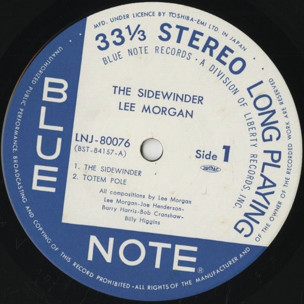 Lee Morgan / リー・モーガン / The Sidewinder (LNJ-80076)
