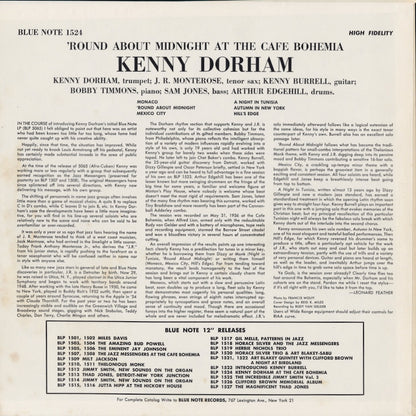 Kenny Dorham - 'Round About Midnight At The Cafe Bohemia (BLP 1524) 1972 US Blue Note｜中古LP