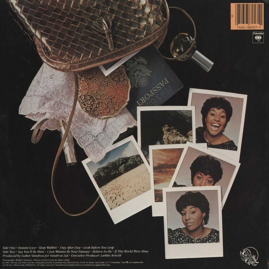 Cheryl Lynn - Instant Love (FC 38057) 1982 US Columbia｜中古LP