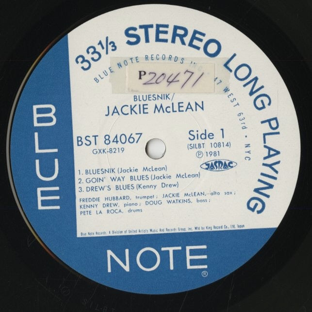 Jackie McLean / ジャッキー・マクリーン / Bluesnik (GXK-8219)