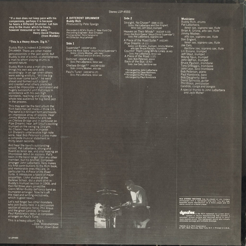 Buddy Rich / バディ・リッチ / A Different Drummer (LSP-4593)