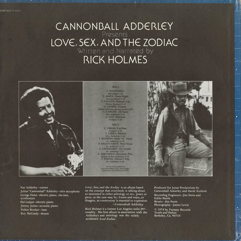 Cannonball Adderley - Love, Sex, And The Zodiac (F-9445) 1974 US Fantasy｜中古LP