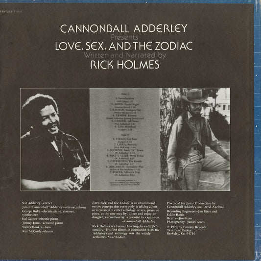 Cannonball Adderley - Love, Sex, And The Zodiac (F-9445) 1974 US Fantasy｜中古LP