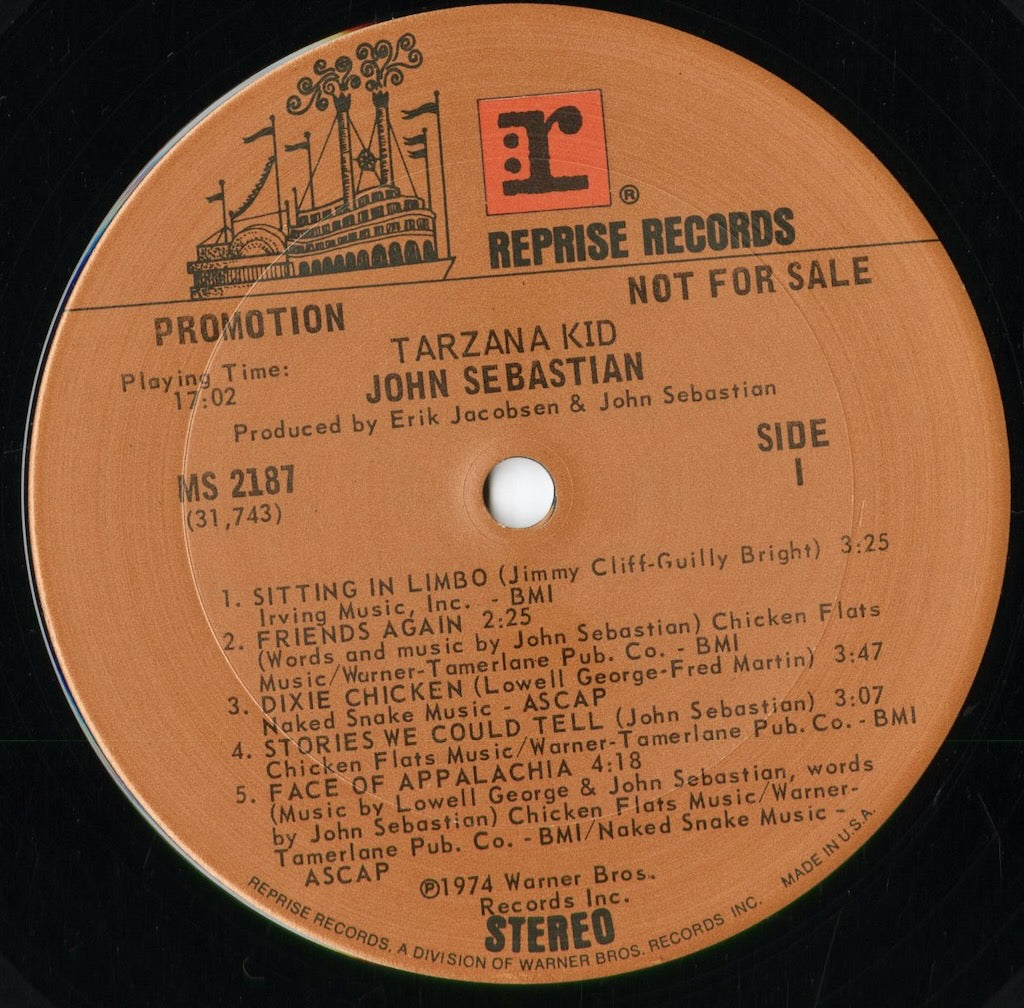 John Sebastian - Tarzana Kid (MS 2187) 1974 US Warner Brothers｜中古LP