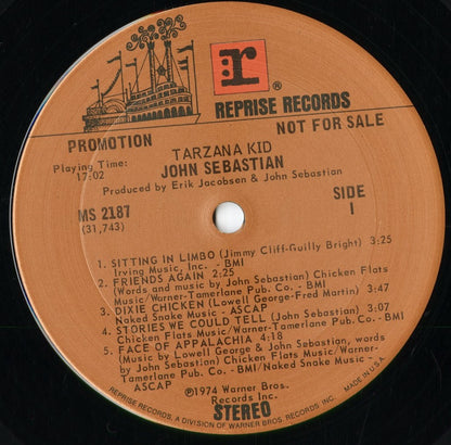 John Sebastian - Tarzana Kid (MS 2187) 1974 US Warner Brothers｜中古LP