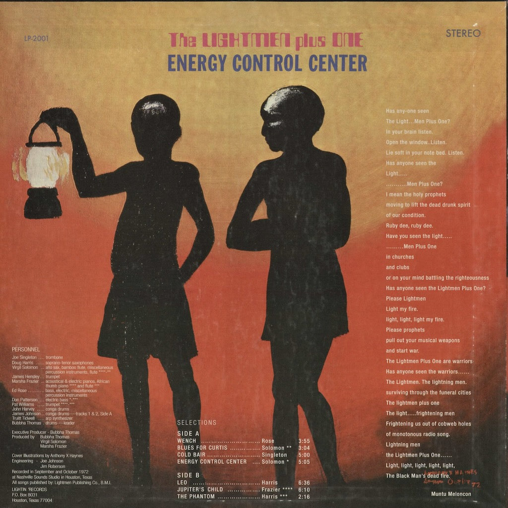 The Lightmen Plus One - Energy Control Center (LP-2001) 2000s US Lightin' Records｜中古LP