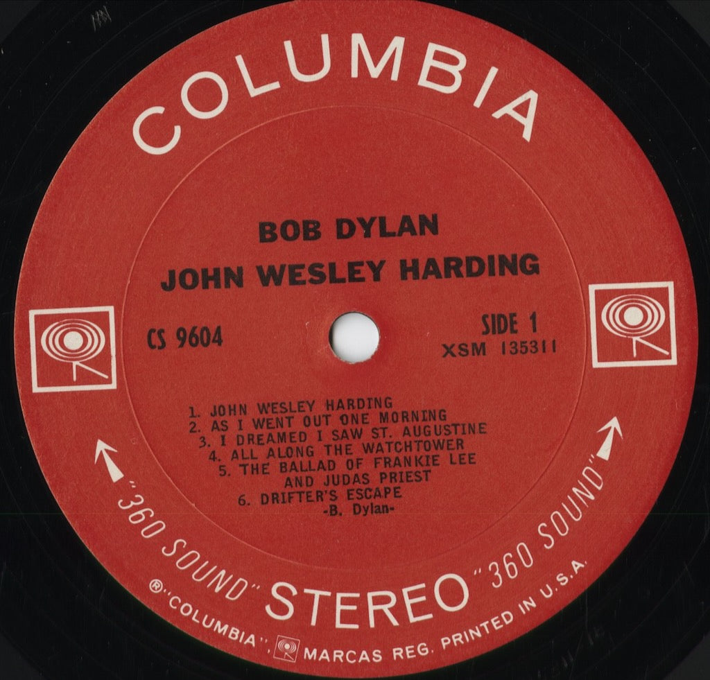 Bob Dylan - John Wesley Harding (CS 9604) 1968 US Columbia STEREO｜中古LP
