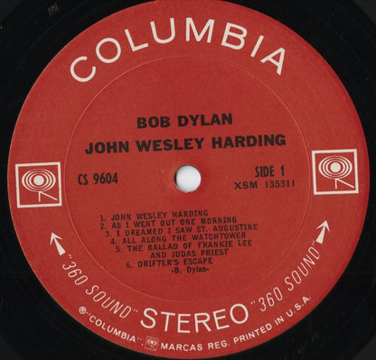 Bob Dylan - John Wesley Harding (CS 9604) 1968 US Columbia STEREO｜中古LP