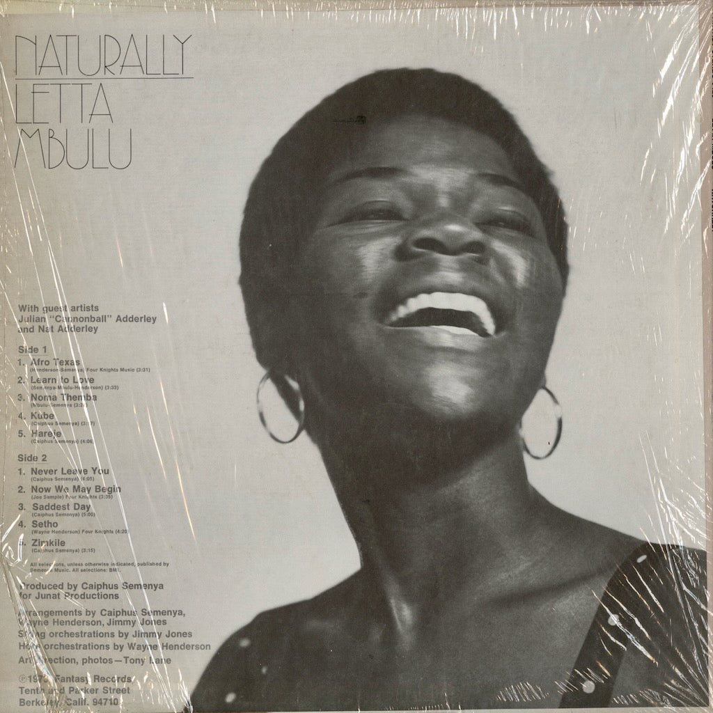Letta Mbulu – Naturally (F9428) LP 1973 US Fantasy｜中古LP