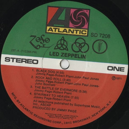 Led Zeppelin / レッド・ツェッペリン / IV (SD 7208)