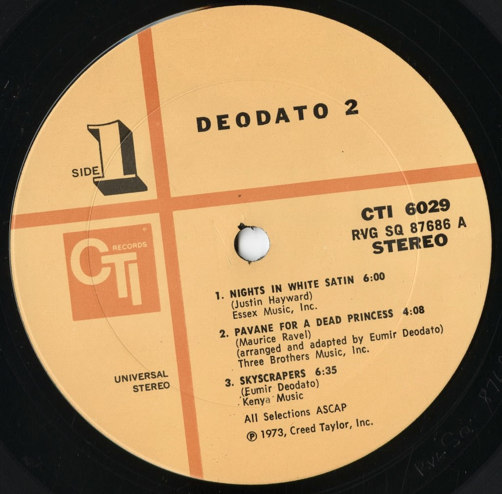 Deodato - Deodato 2 (CTI 6029) 1973 US CTI｜中古LP