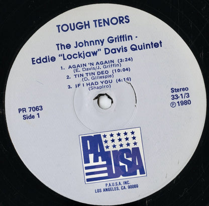 Eddie Davis, Johnny Griffin Quintet - Tough Tenors Again 'N' Again (PR 7063) LP 1980 US Pausa｜中古LP