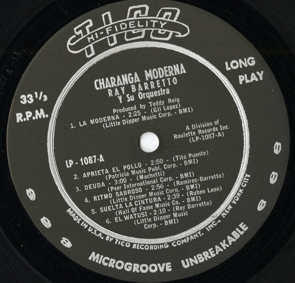 Ray Barretto - Charanga Moderna (LP 1087) LP 1962 US Tico｜中古LP