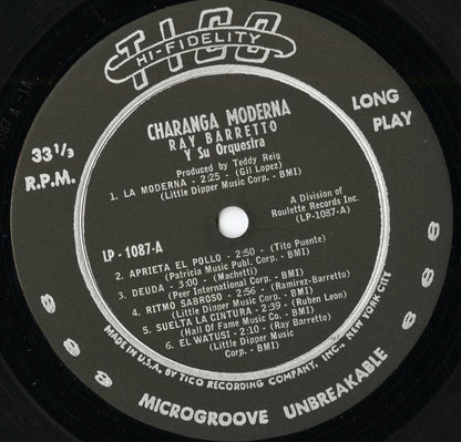 Ray Barretto - Charanga Moderna (LP 1087) LP 1962 US Tico｜中古LP
