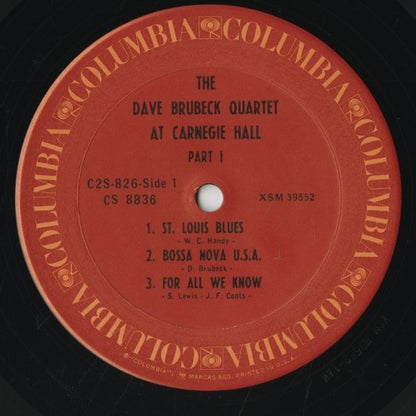 Dave Brubeck / デイヴ・ブルーベック / At Carnegie Hall (C2S-826)