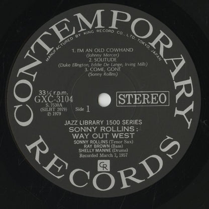 Sonny Rollins / ソニー・ロリンズ / Way Out West (GXC-3104)