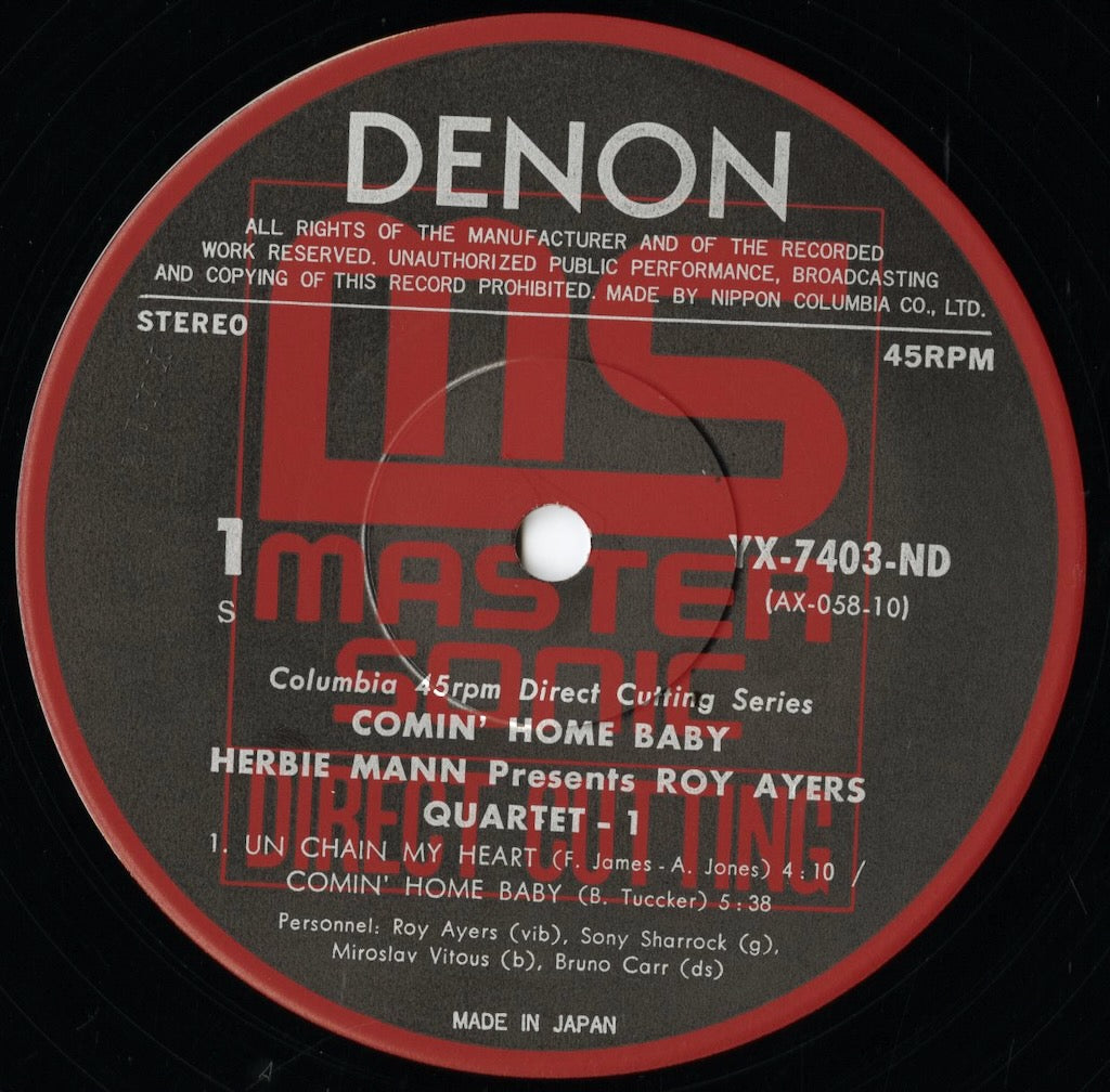 Roy Ayers - Comin' Home Baby (YX-7403-ND) LP 1976 JPN Denon｜中古LP