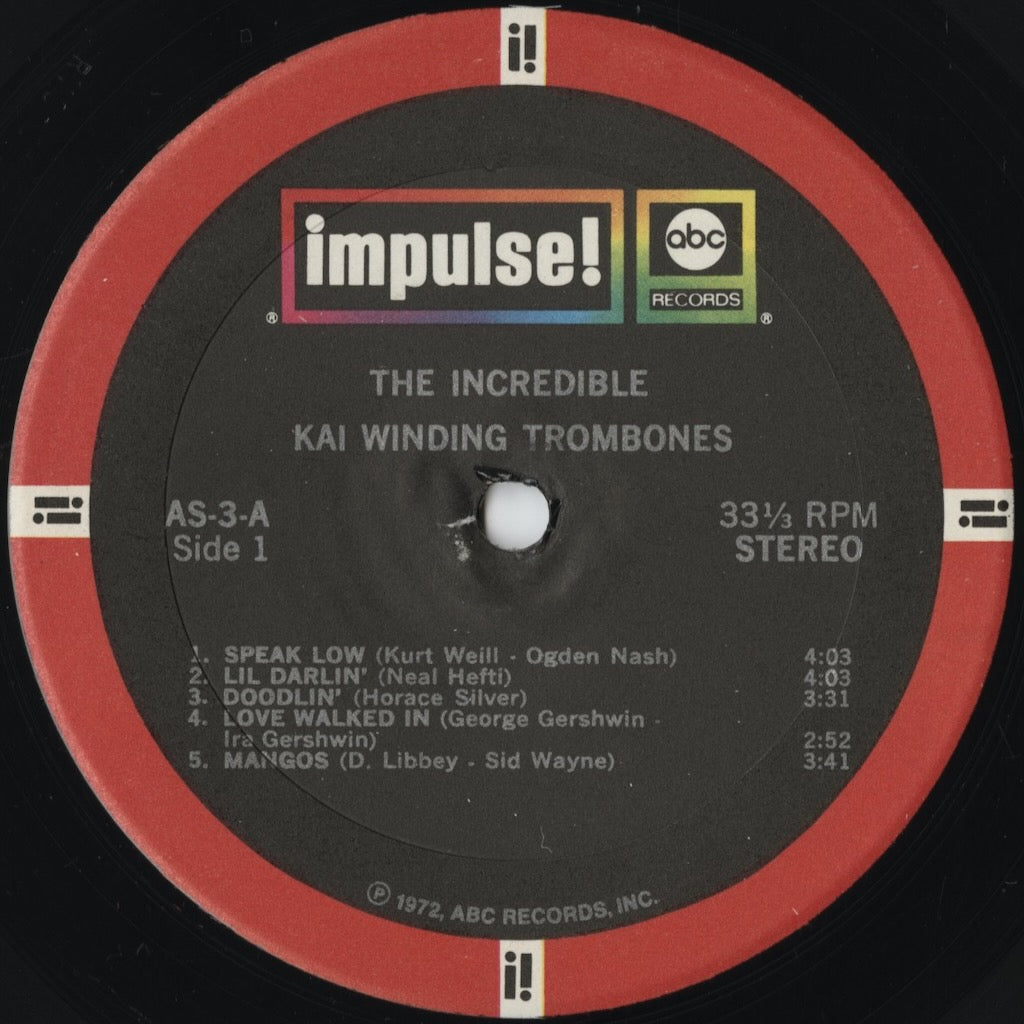 Kai Winding – The Incredible Kai Winding Trombones (A-3) LP 1961/1972 US Impulse | 中古LP