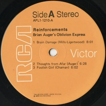 Brian Auger / ブライアン・オーガー / Reinforcements (APL1-1210)