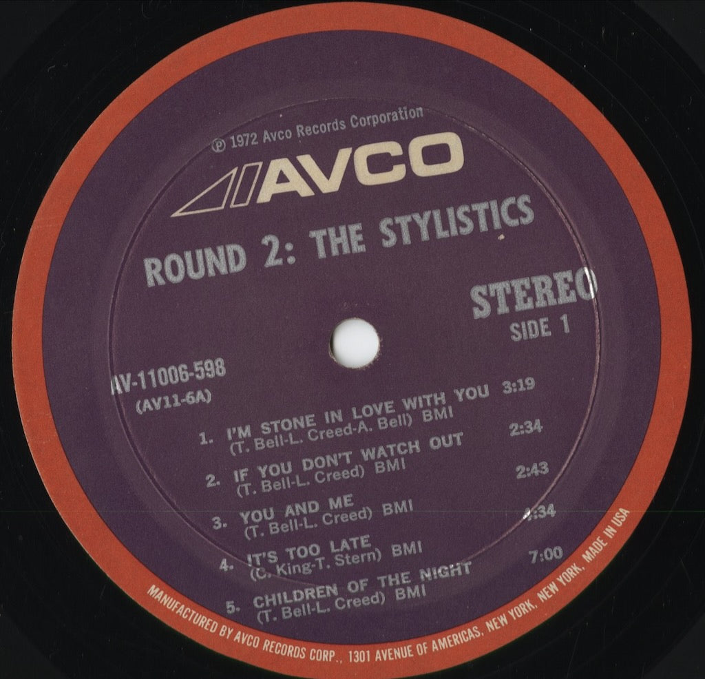 The Stylistics - Round 2 (AV-11006-598) 1972 US Avco｜中古LP