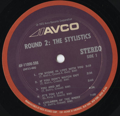 The Stylistics - Round 2 (AV-11006-598) 1972 US Avco｜中古LP