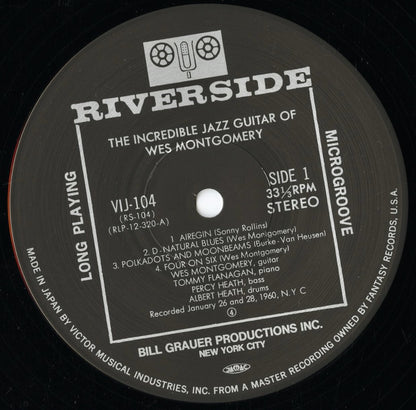 Wes Montgomery - The Incredible Jazz Guitar Of Wes Montgomery (VIJ-104) LP 1984 JPN Riverside｜中古LP