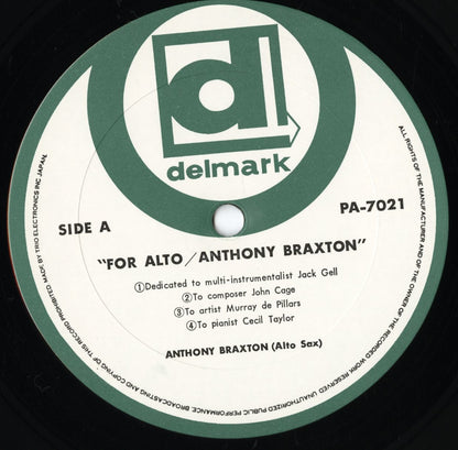 Anthony Braxton / アンソニー・ブラクストン / For Alto -2LP (PA7021/22)