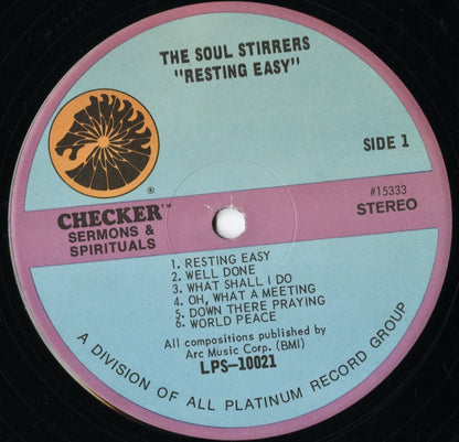 The Soul Stirrers - Resting Easy (LPS 10021) LP 1970's US Checker｜中古LP