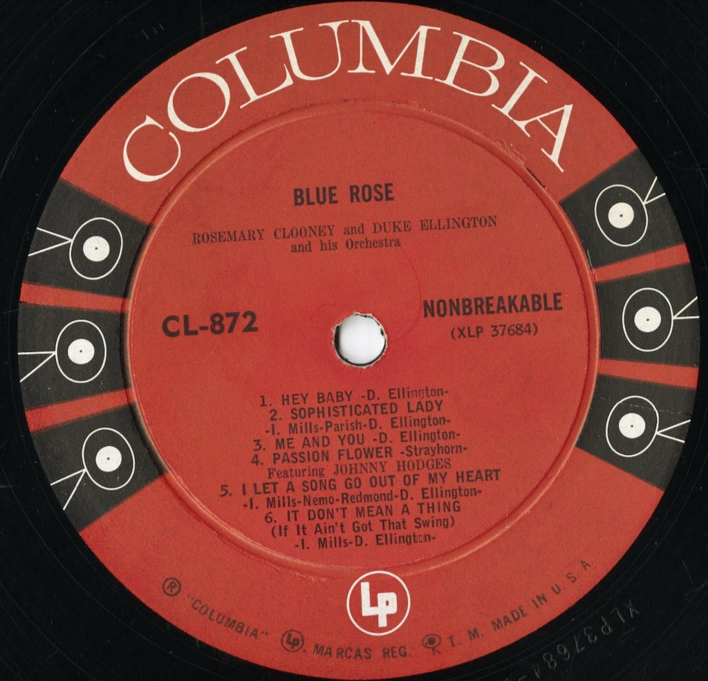 Rosemary Clooney And Duke Ellington And His Orchestra - Blue Rose (CL 872) 1956 US Columbia｜中古LP