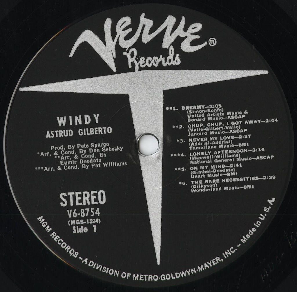 Astrud Gilberto - Windy (V6-8754) 1968 US Verve｜中古LP