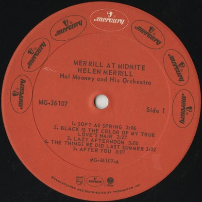 Helen Merrill / ヘレン・メリル / Merrill At Midnight (MG 36107)