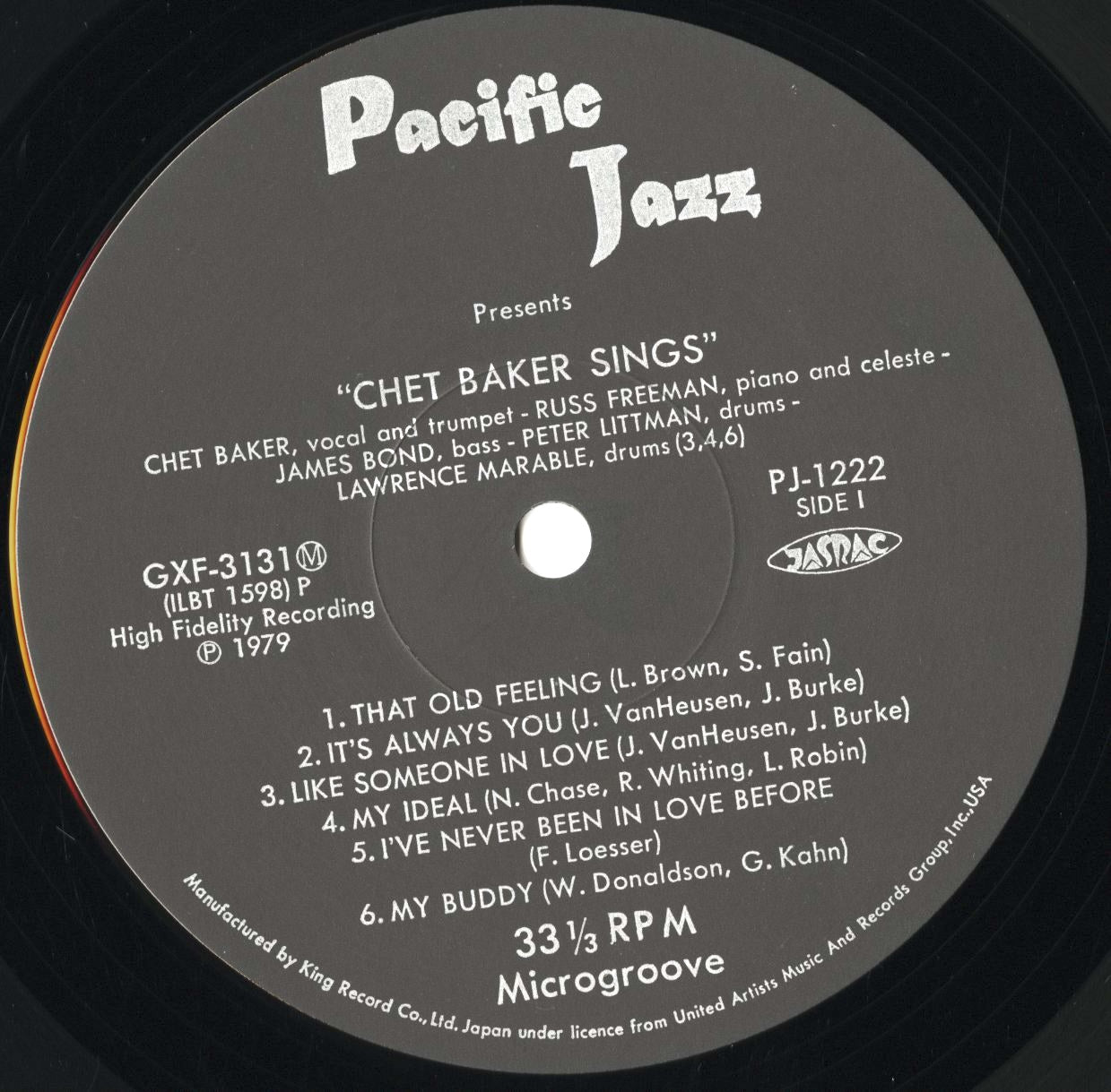 Chet Baker / チェット・ベイカー / Chet Baker Sings (GXF−3131)