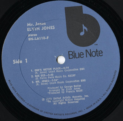 Elvin Jones / エルヴィン・ジョーンズ / Mr. Jones (BN-LA110-F)