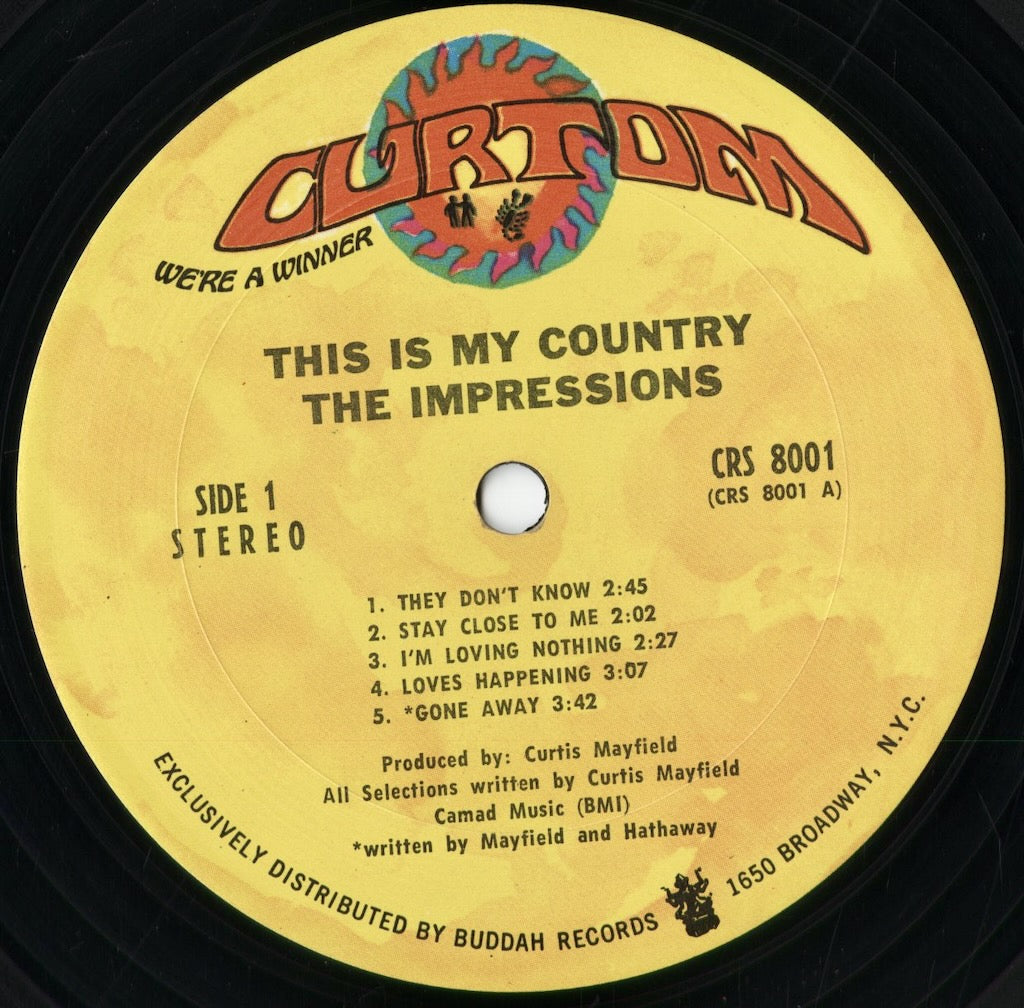 The Impressions – This Is My Country (CRS 8001) 1968 US Curtom｜中古LP