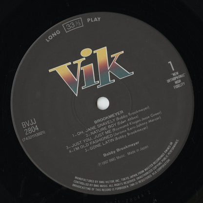 Bob Brookmeyer / Brookmeyer (BVJJ-2804) LP JPN RCA Victor｜中古LP