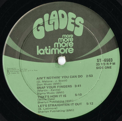 Latimore - More, More, More Latimore (ST-6503) 1974 US Glades｜中古LP