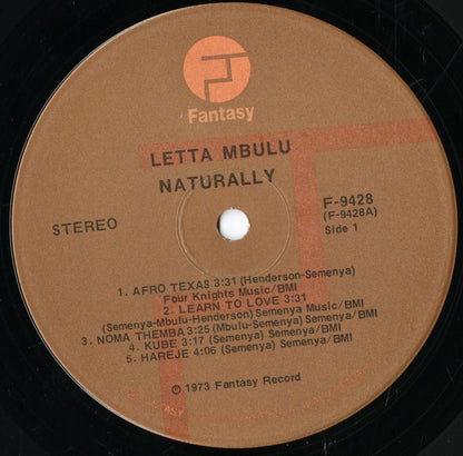 Letta Mbulu – Naturally (F9428) LP 1973 US Fantasy｜中古LP