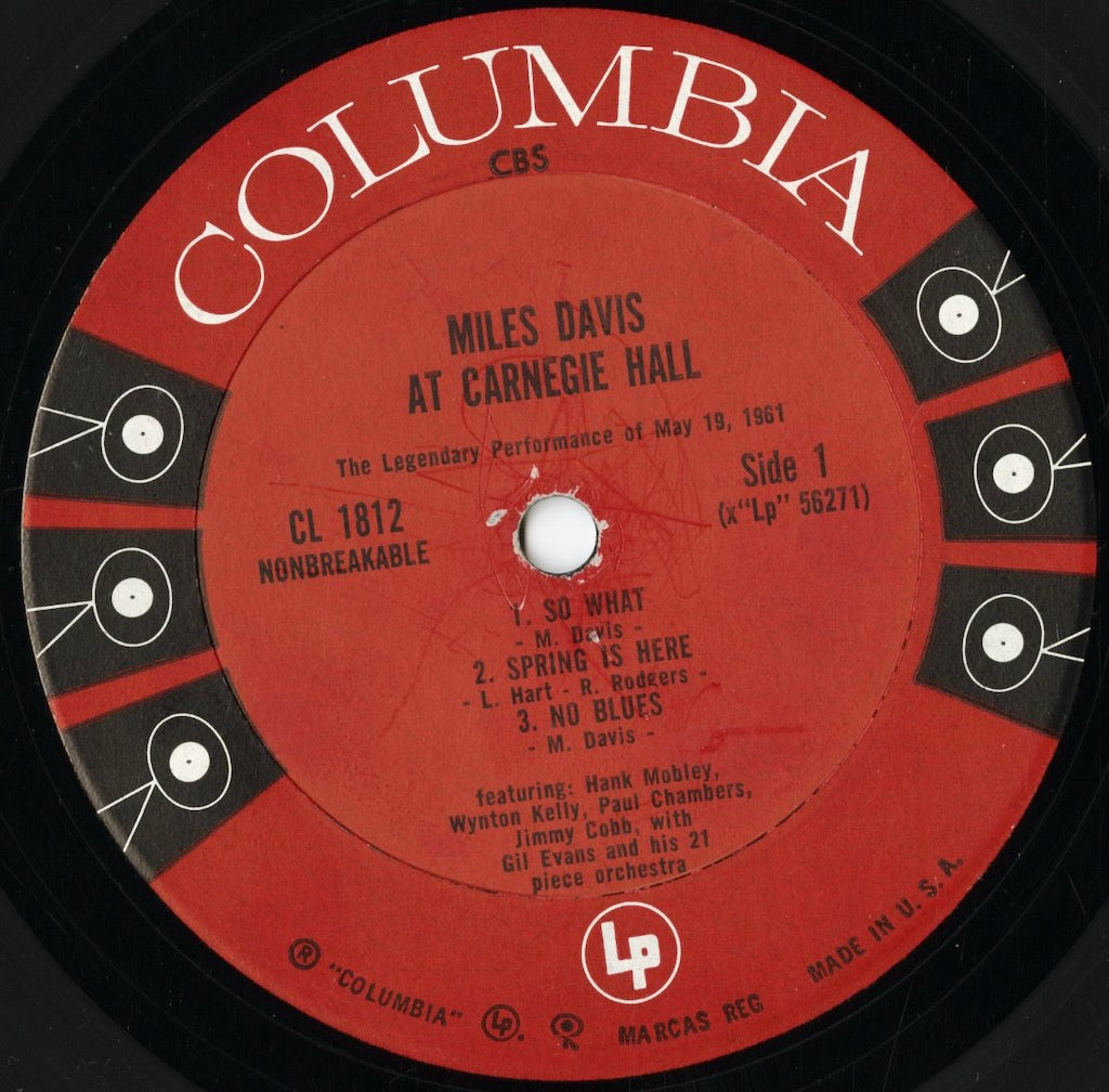 Miles Davis - At Carnegie Hall (CL 1812) 1962 US Columbia｜中古LP