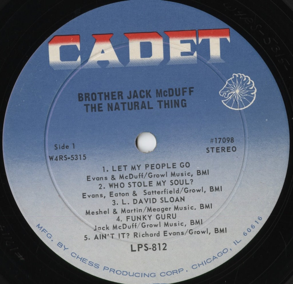 Brother Jack McDuff - The Natural Thing (LPS 812) 1968 US Cadet｜中古LP