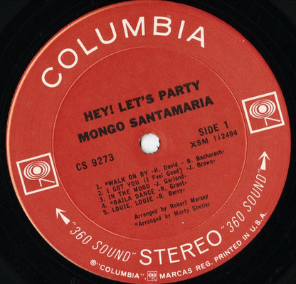 Mongo Santamaria – Hey! Let's Party (CS 9273) LP 1967 US Columbia｜中古LP