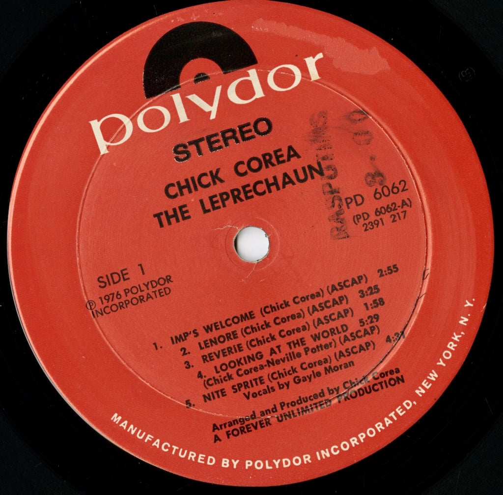 Chick Corea - The Leprechaun (PD 6062) LP 1976 US Polydor｜中古LP