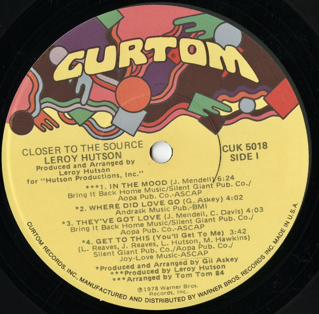 Leroy Hutson - Closer To The Source (CUK 5018) LP 1978 US Curtom｜中古LP