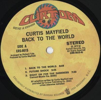 Curtis Mayfield - Back To The World (CRS-8015) 1973 US Curtom｜中古LP